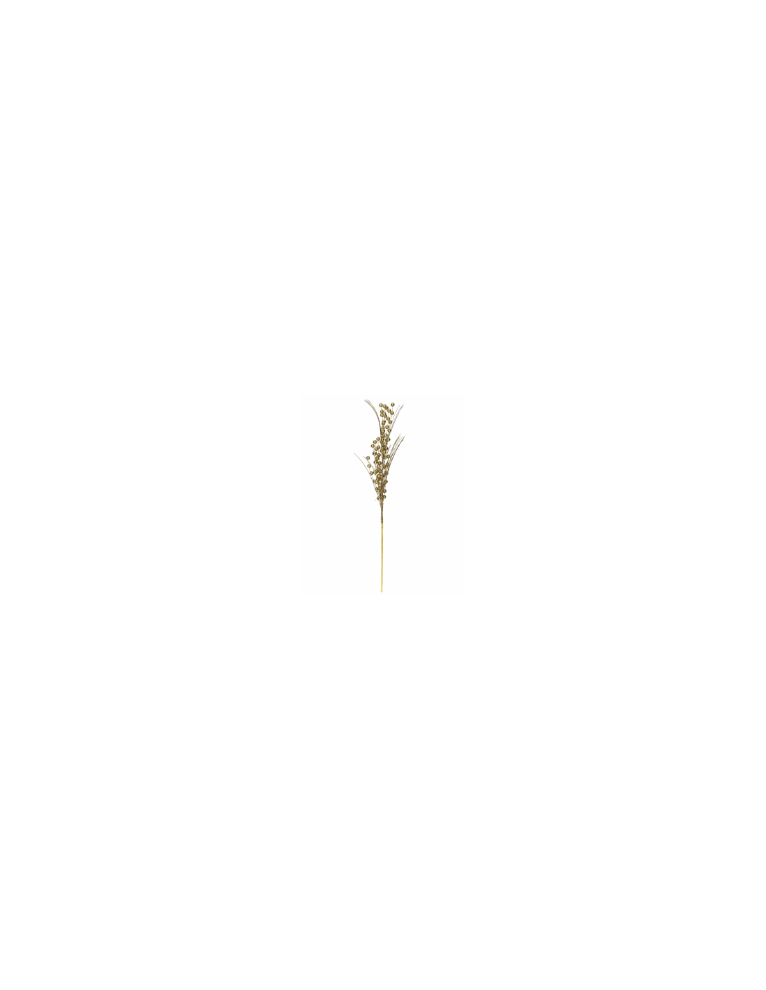 RAMO PLASTICA BACCHE ORO H69CM