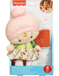 Fisher-Price – Prima Bambola Coccole e Suoni con Dentaruolo e Giochi Sensoriali, 6+ mesi