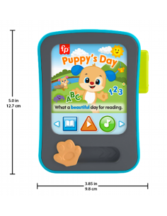 Fisher-Price – Tablet delle Storie Cagnolino Ridi e Impara, Giocattolo Educativo Multilingue 6+ mesi