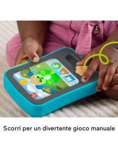 Fisher-Price – Tablet delle Storie Cagnolino Ridi e Impara, Giocattolo Educativo Multilingue 6+ mesi