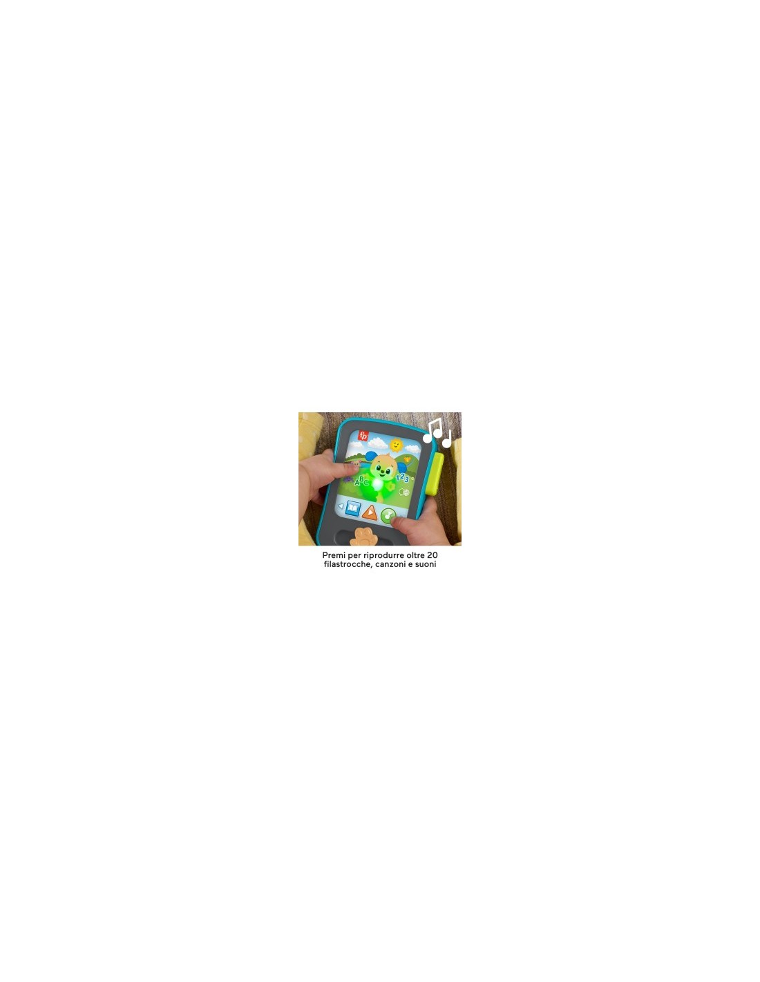 Fisher-Price – Tablet delle Storie Cagnolino Ridi e Impara, Giocattolo Educativo Multilingue 6+ mesi