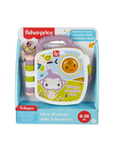 Fisher-Price – Il Libro delle Canzoncine della Scimmietta Viola, Giocattolo Musicale Interattivo 6+ mesi