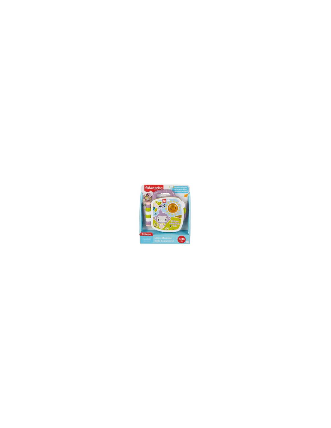 Fisher-Price – Il Libro delle Canzoncine della Scimmietta Viola, Giocattolo Musicale Interattivo 6+ mesi