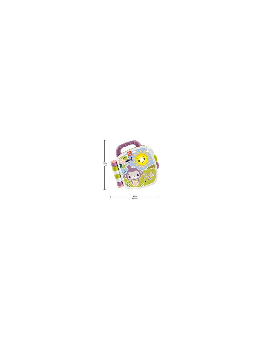 Fisher-Price – Il Libro delle Canzoncine della Scimmietta Viola, Giocattolo Musicale Interattivo 6+ mesi
