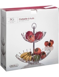 ALZATA 111526 PORTAFRUTTA 2P SILVER su TreG Ingrosso