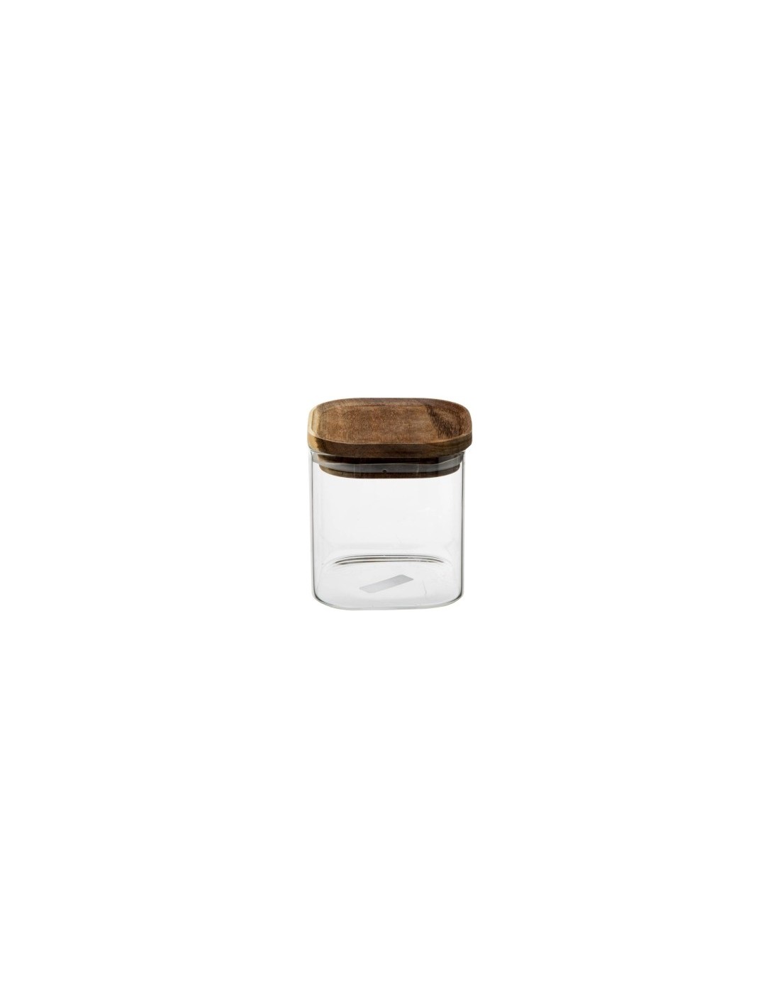 5five vaso in vetro con coperchio in acacia trasparente 0,6 L