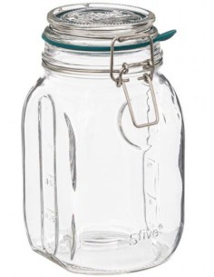 5five vaso di vetro Jarro trasparente 1 L, adatto microonde
