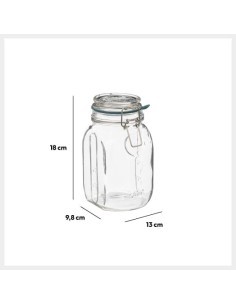 5five vaso di vetro Jarro trasparente 1 L, adatto microonde