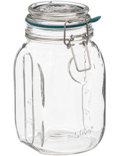5five vaso di vetro Jarro trasparente 1 L, adatto microonde