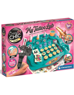 Clementoni Crazy Chic My Tattoo Lab gioco creativo bambine 6+ anni kit tatuaggi temporanei