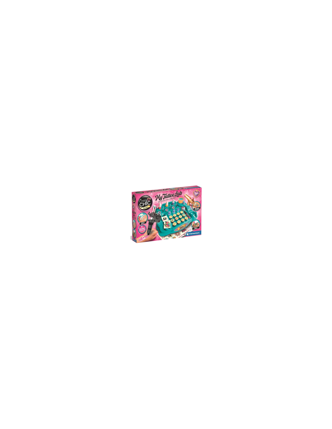 Clementoni Crazy Chic My Tattoo Lab gioco creativo bambine 6+ anni kit tatuaggi temporanei