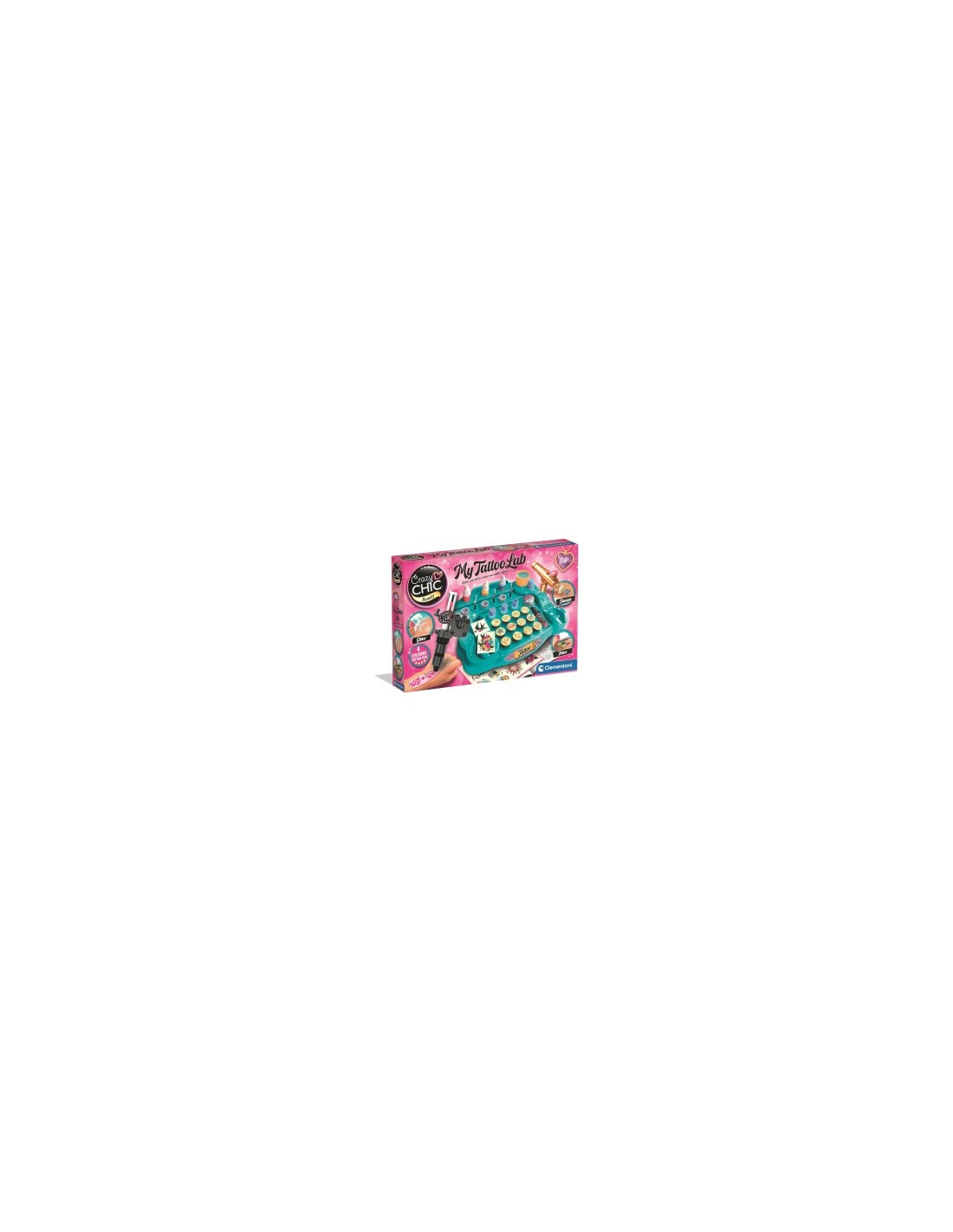 Clementoni Crazy Chic My Tattoo Lab gioco creativo bambine 6+ anni kit tatuaggi temporanei