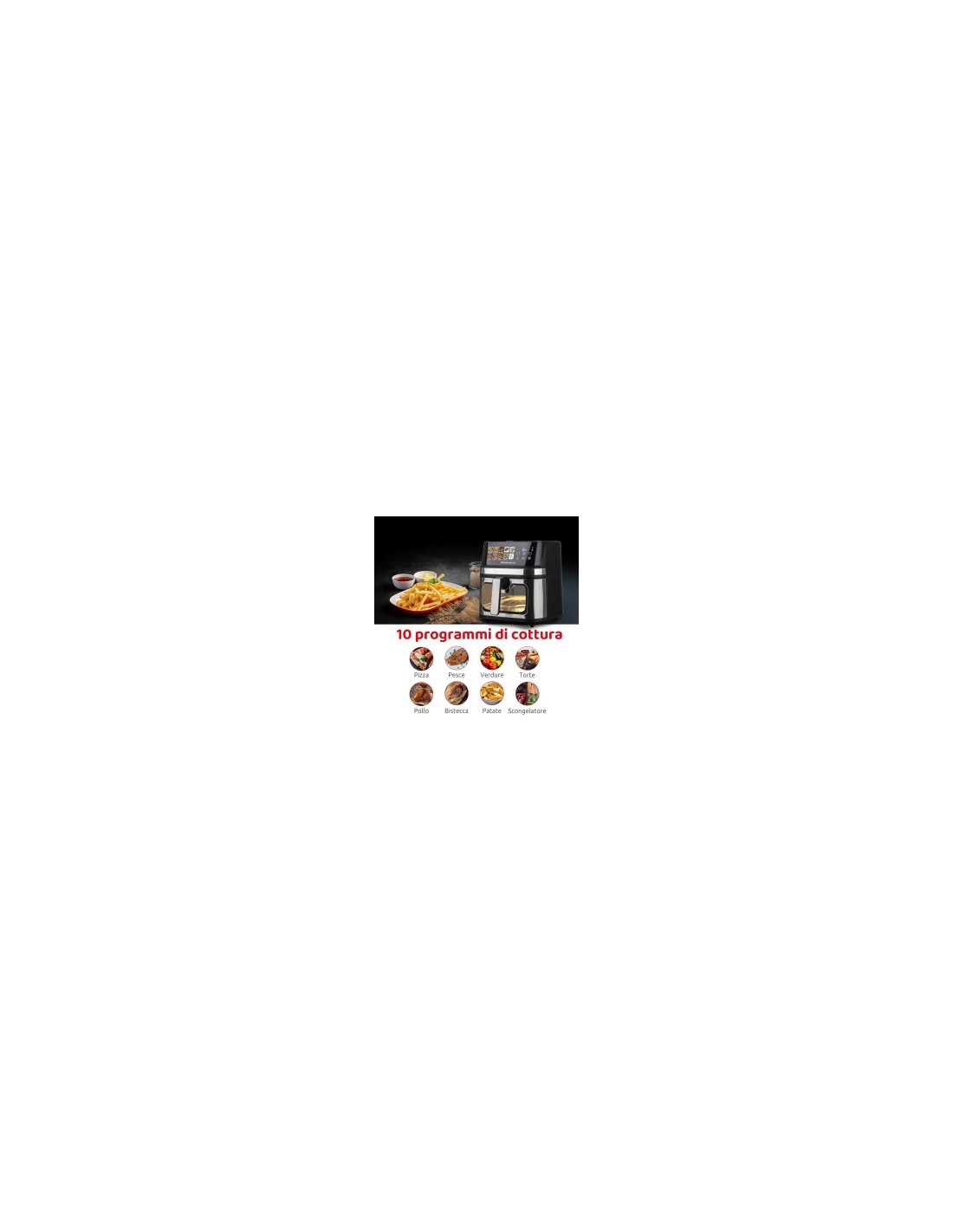 Melchioni Family Gaia Plus friggitrice ad aria 8L doppia resistenza 2200W
