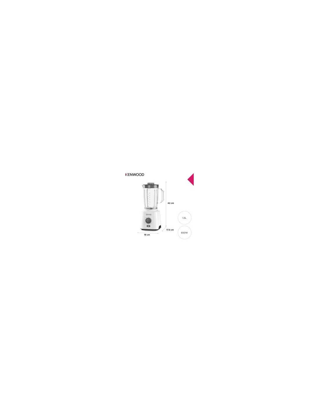 Frullatore Kenwood BLP41AO 650W con Caraffa da 1,5L | Tre G Ingrosso