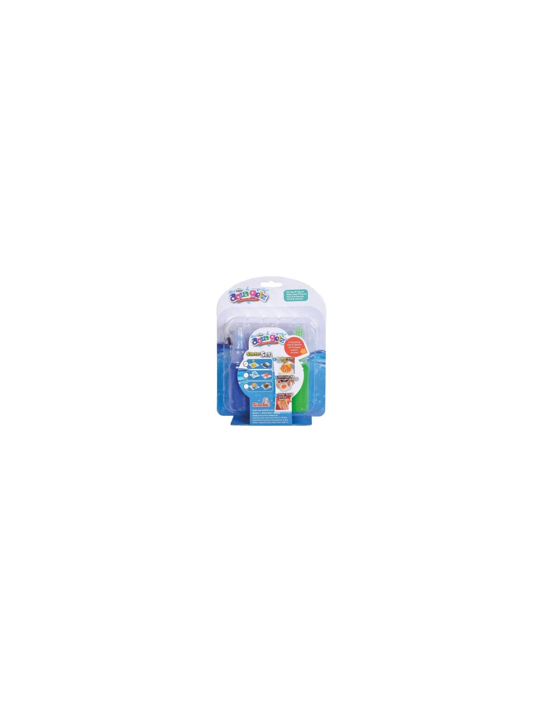 SIMBA, AQUA GELZ STARTER SET, 4 BOTTIGLIE GEL COLORATO 30 ML, 3 FORME, GIOCO CREATIVO 8+, 106322561