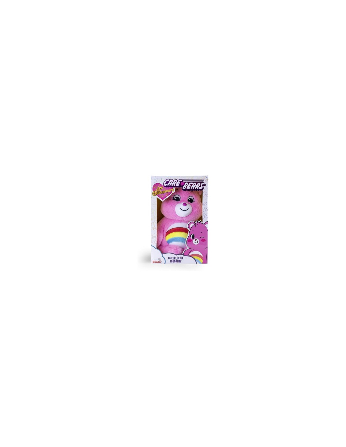 SIMBA, CARE BEARS ALLEGRORSA, ORSETTO CUORE, PELUCHE 35 CM, ROSA, GIOCO BAMBINI 0+