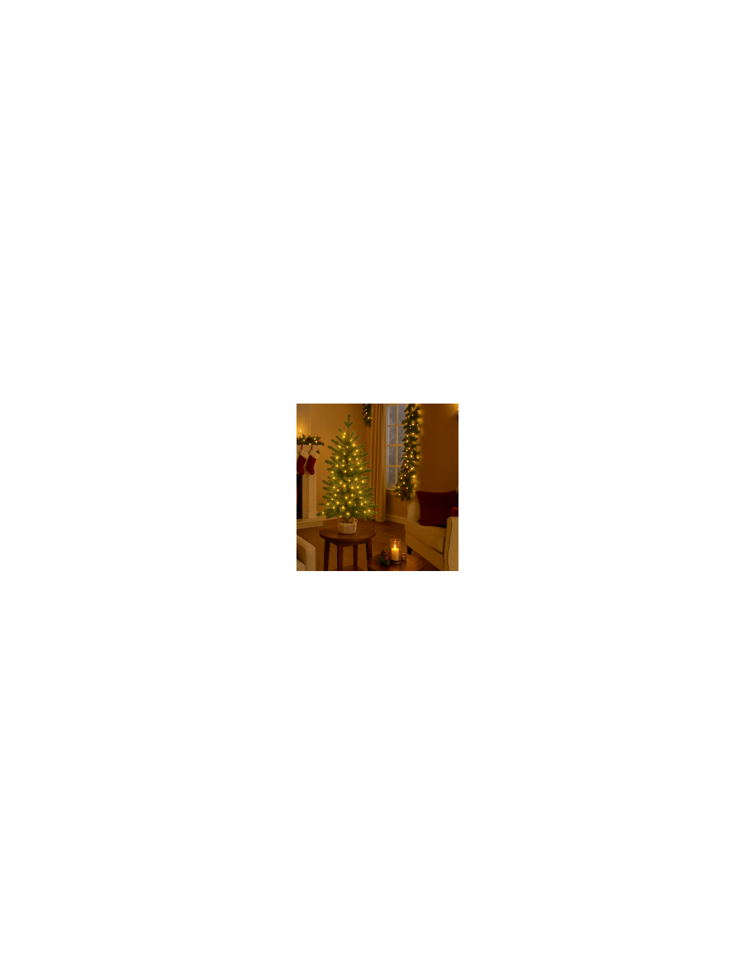 ALBERO 79779 90CM PVC BASE JUTA 180LED BIANCO CALDO