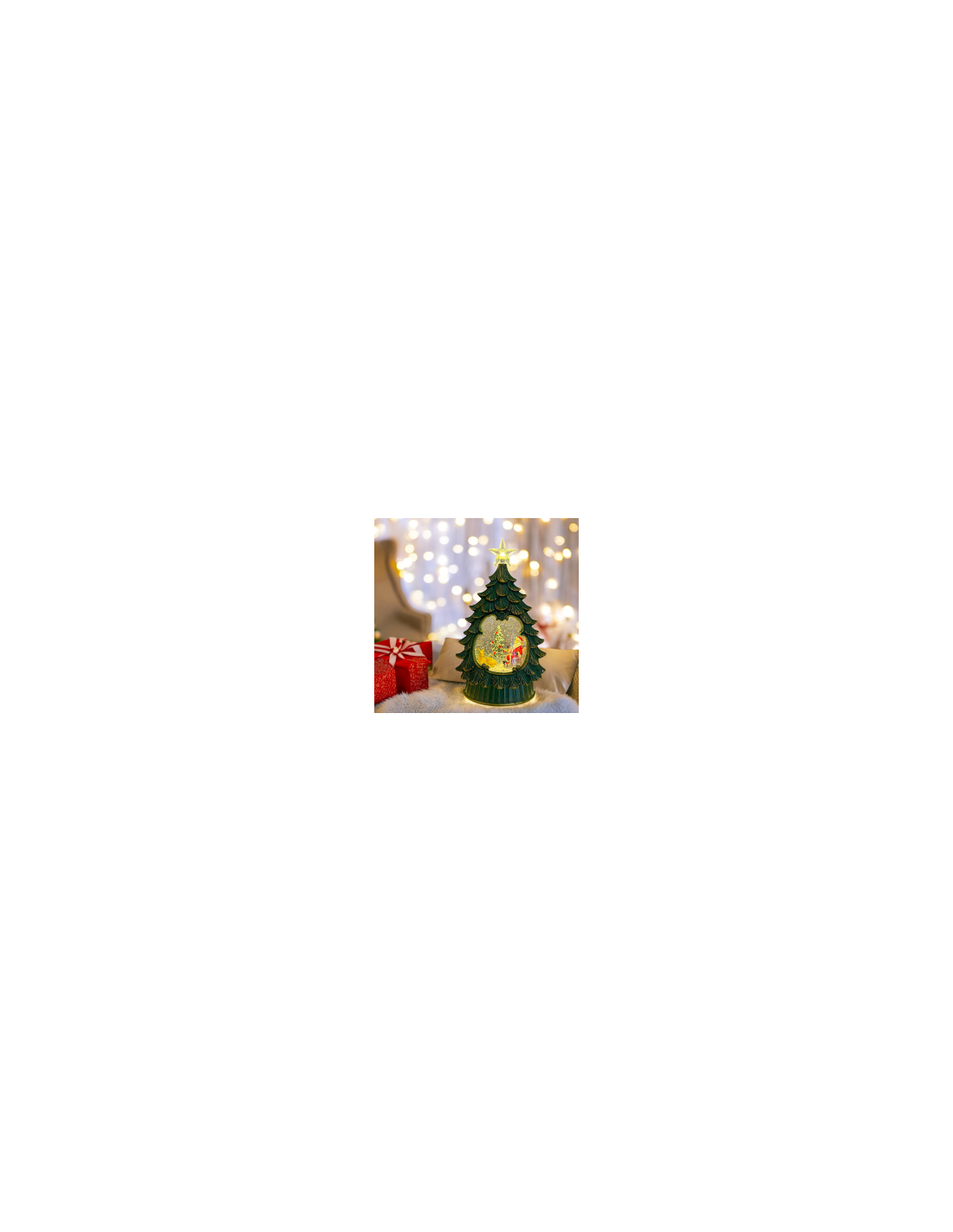 ALBERO 79489 VERDE/ORO ANTICO GLITTER LED 26CM