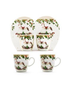 Set 2 Tazzine di Natale in Porcellana 80ml, Tazze Caffè, Servizi Tavola, La magia di Natale per la casa