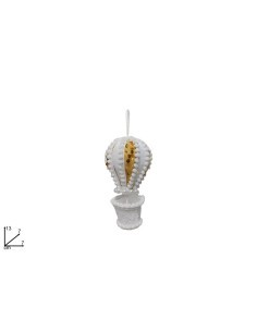 Pendente di Natale Mongolfiera Bianco con Paillettes 13cm, Decorazioni Natalizie, Addobbi, La magia di Natale per la casa