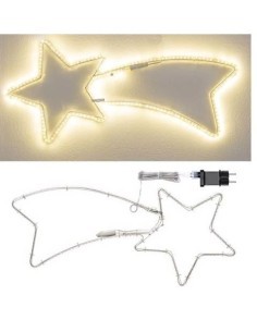 SERIE LUMINOSA 64461 STELLA COMETA 192LED 65CM B.CO CALDO su TreG I...