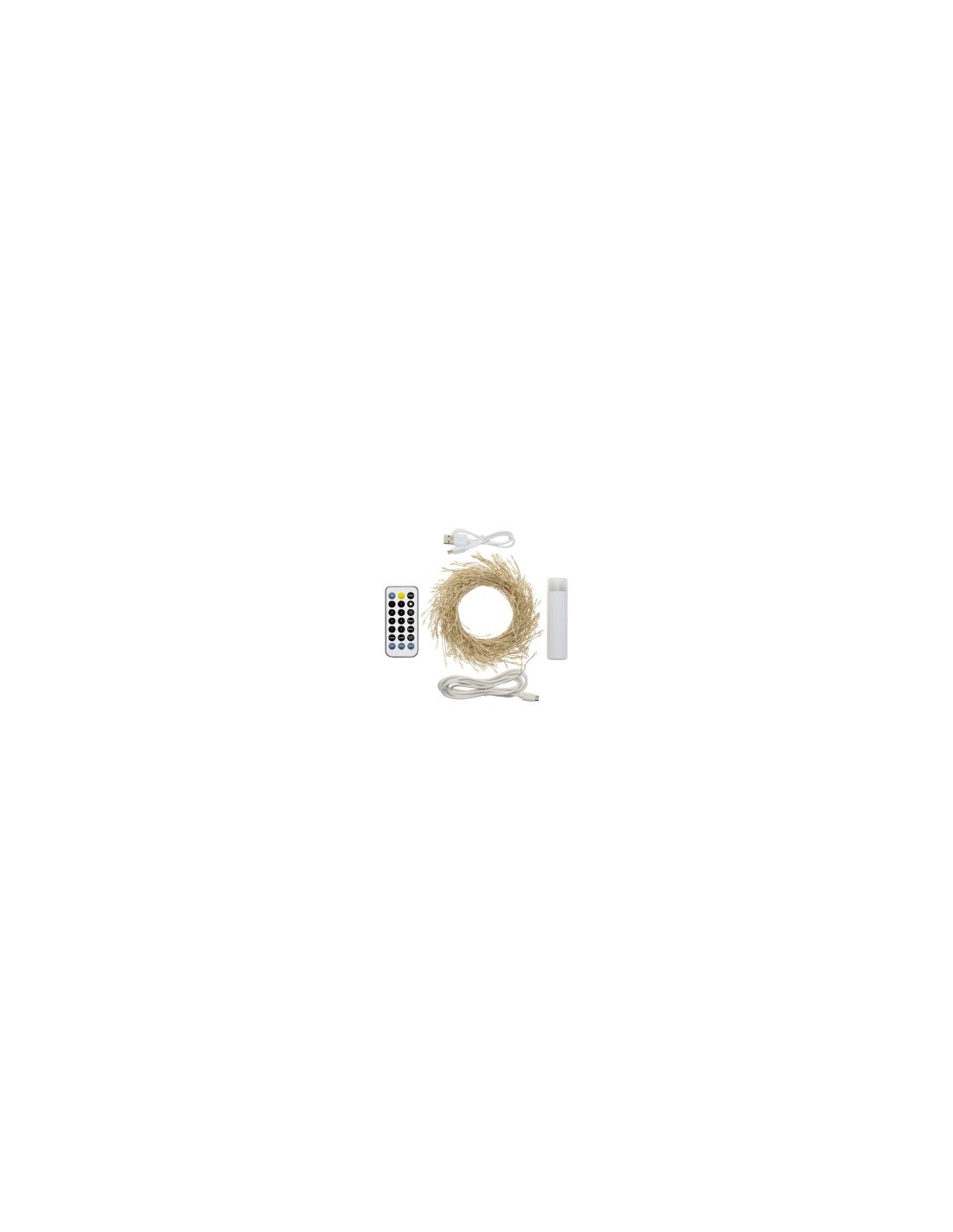 CATENA CLUSTER M-P18 3M 300 MICROLED BIANCO CALDO Ø1,5MM, CAVO META...