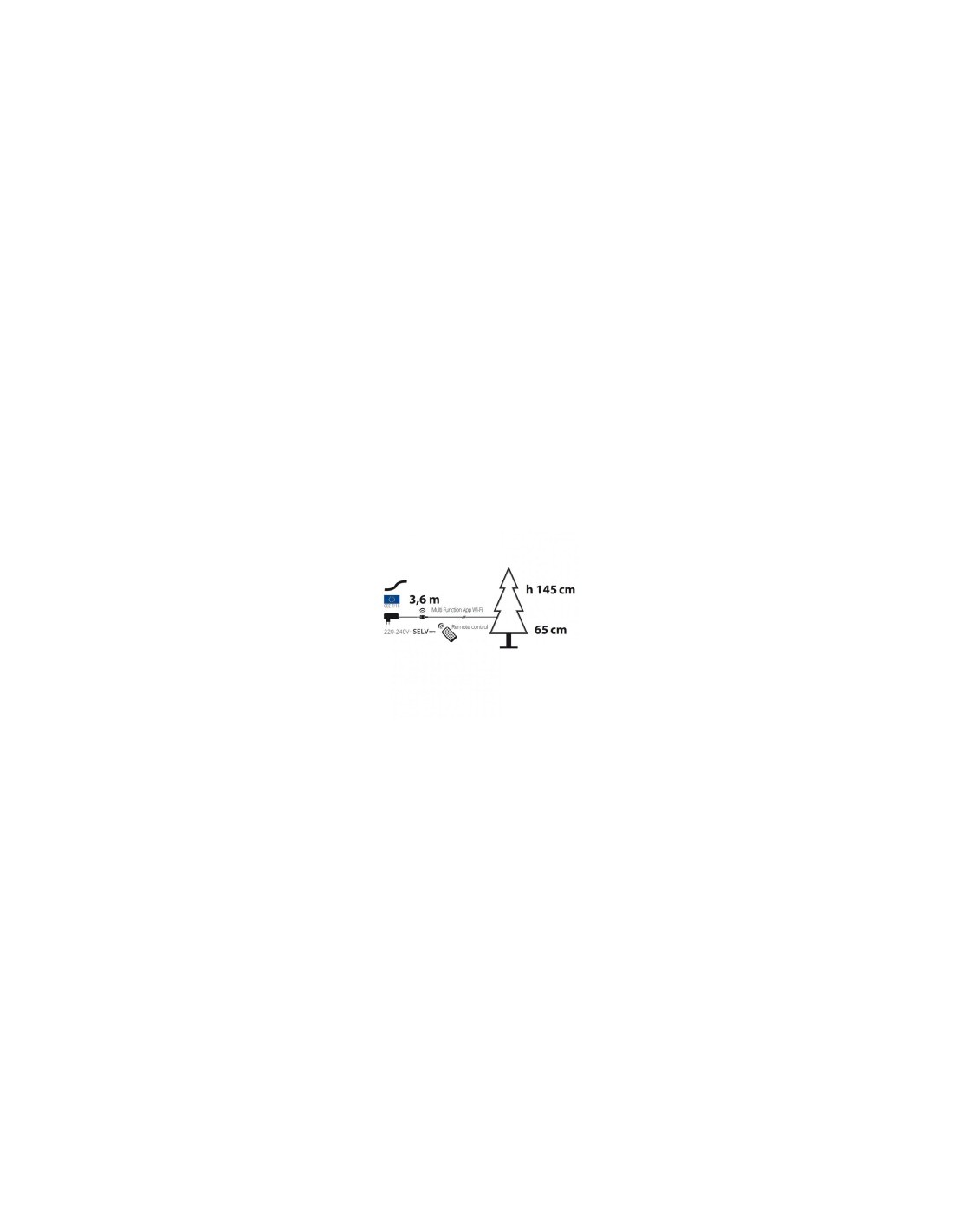 ALBERO NATALE ABETE CON BASE H145CM DLW LEGNO SBIANCATO SOFT WHITE,...