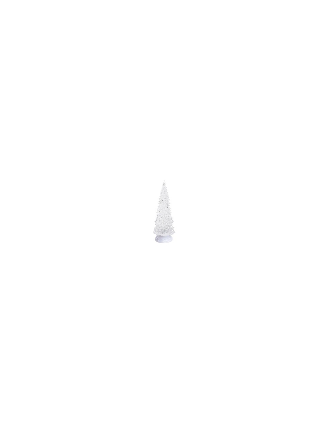 ALBERO NATALE GHIACCIO ACRILICO GLITTER LED ICE BIANCO CALDO/ BIANC...
