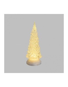 ALBERO NATALE GHIACCIO ACRILICO GLITTER LED ICE BIANCO CALDO/ BIANC...