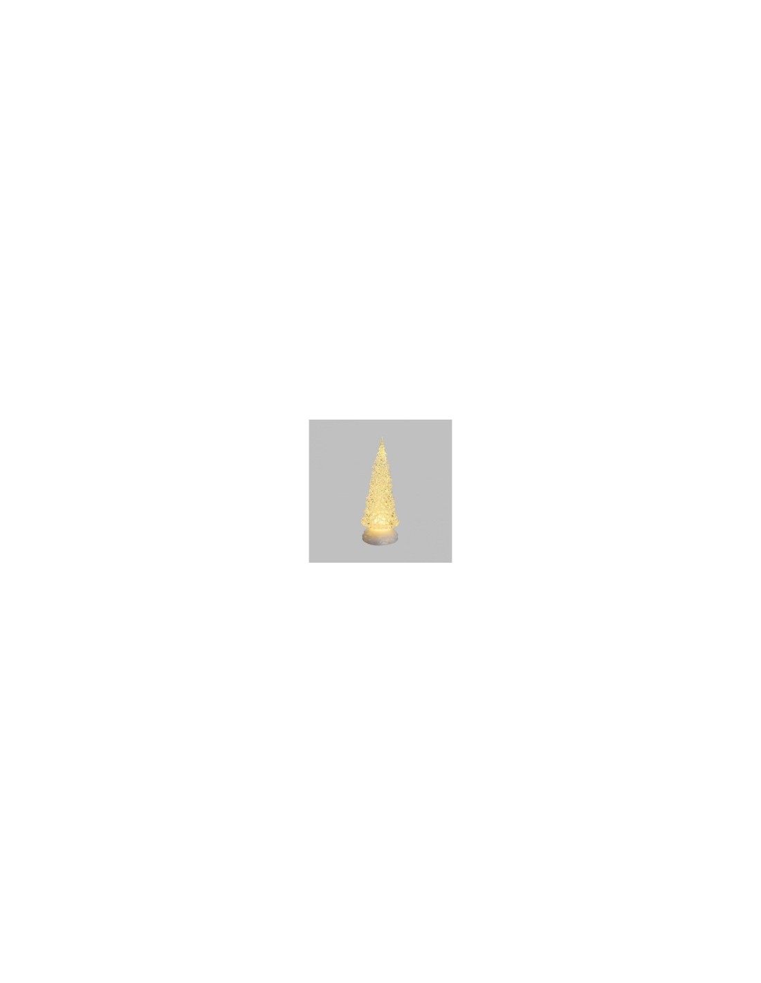 ALBERO NATALE GHIACCIO ACRILICO GLITTER LED ICE BIANCO CALDO/ BIANC...