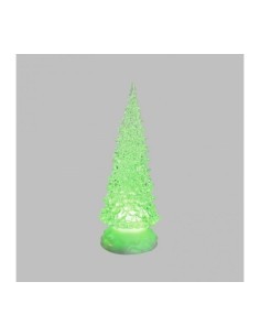 ALBERO NATALE GHIACCIO ACRILICO GLITTER LED ICE BIANCO CALDO/ BIANC...