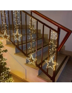 ICE CLUSTER LIGHT 320XH80CM CON STELLE 950 MICROLED BIANCO CALDO Ø1...