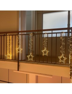 ICE CLUSTER LIGHT 320XH80CM CON STELLE 950 MICROLED BIANCO CALDO Ø1...