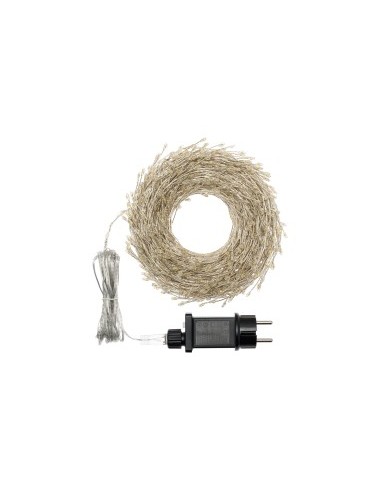 CATENA 20M NTL6 NASTRO MINICLUSTER Ø6CM 1000 MICROLED BIANCO CALDO ...