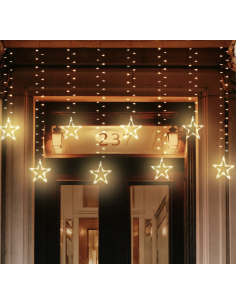 ICE CLUSTER LIGHT 500XH105CM CON 20 STELLE 620 LED BIANCO CALDO Ø5M...