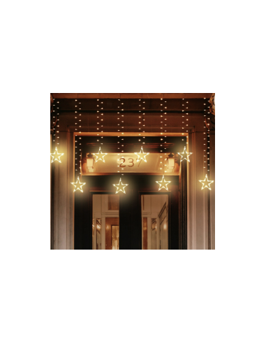 ICE CLUSTER LIGHT 500XH105CM CON 20 STELLE 620 LED BIANCO CALDO Ø5M...