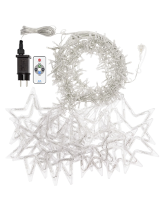 ICE CLUSTER LIGHT 500XH105CM CON 20 STELLE 620 LED BIANCO CALDO Ø5M...