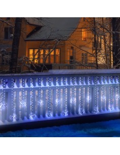 ICE CLUSTER LIGHT 500XH105CM CON 20 CRISTALLI DI NEVE 600 LED BIANC...