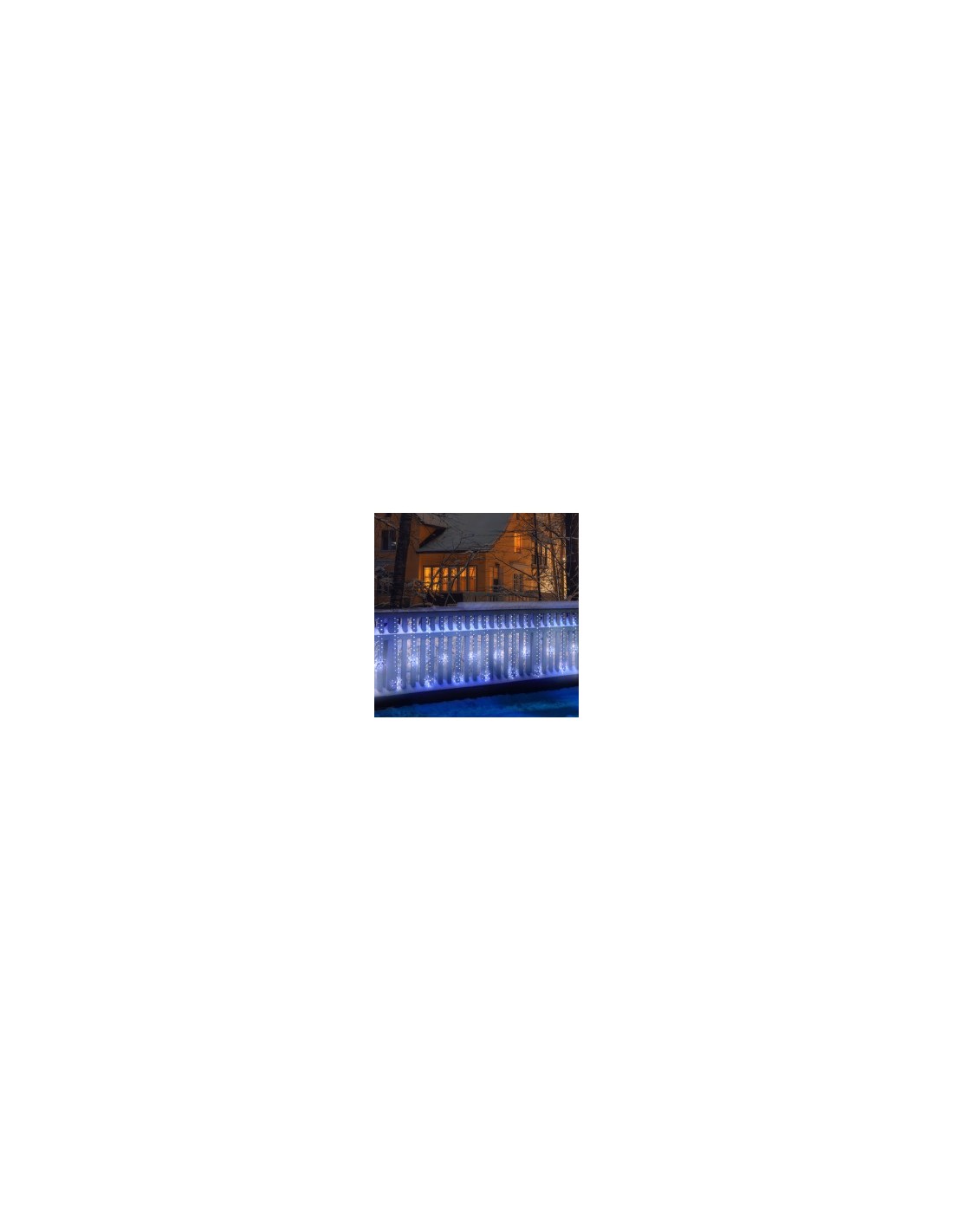 ICE CLUSTER LIGHT 500XH105CM CON 20 CRISTALLI DI NEVE 600 LED BIANC...