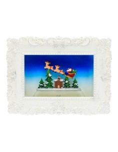 Quadro di Natale Bianco: La Magia di Natale in Glitter LED