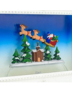 Quadro di Natale Bianco: La Magia di Natale in Glitter LED