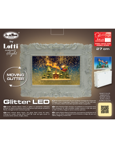 Quadro di Natale Bianco: La Magia di Natale in Glitter LED