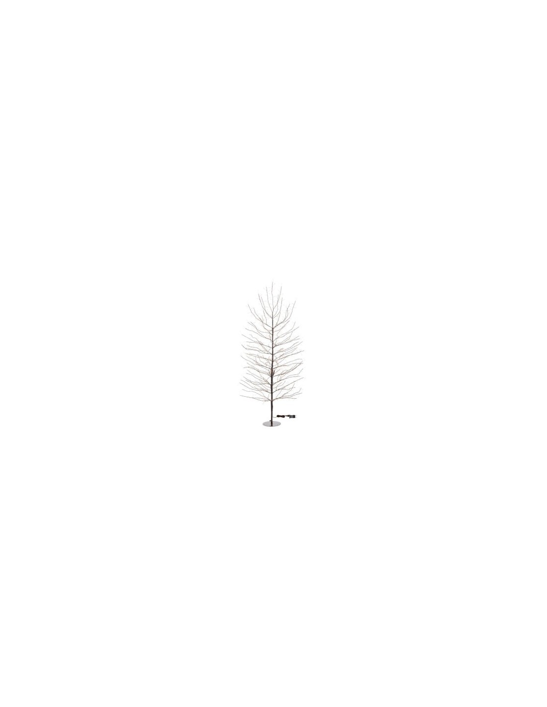 Albero Ramo Tiglio Marrone 200cm con 1120 MicroLED FlashLED, IP44, Base in Metallo, Rami Modellabili