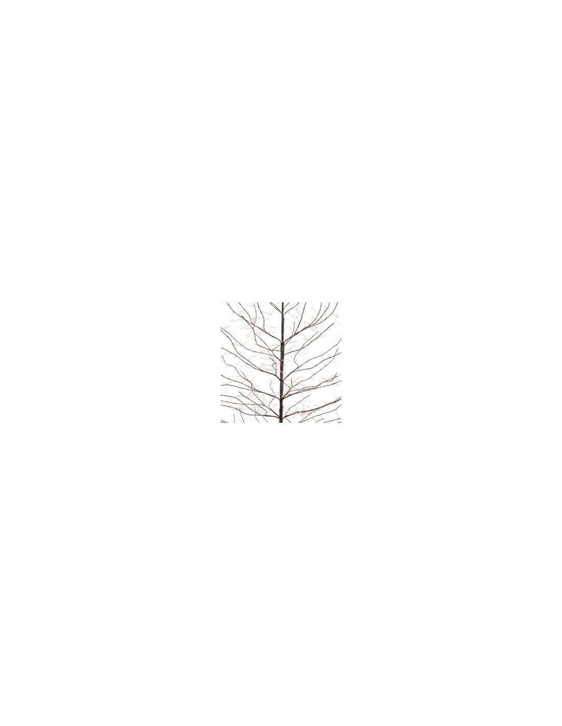 Albero Ramo Tiglio Marrone 200cm con 1120 MicroLED FlashLED, IP44, Base in Metallo, Rami Modellabili