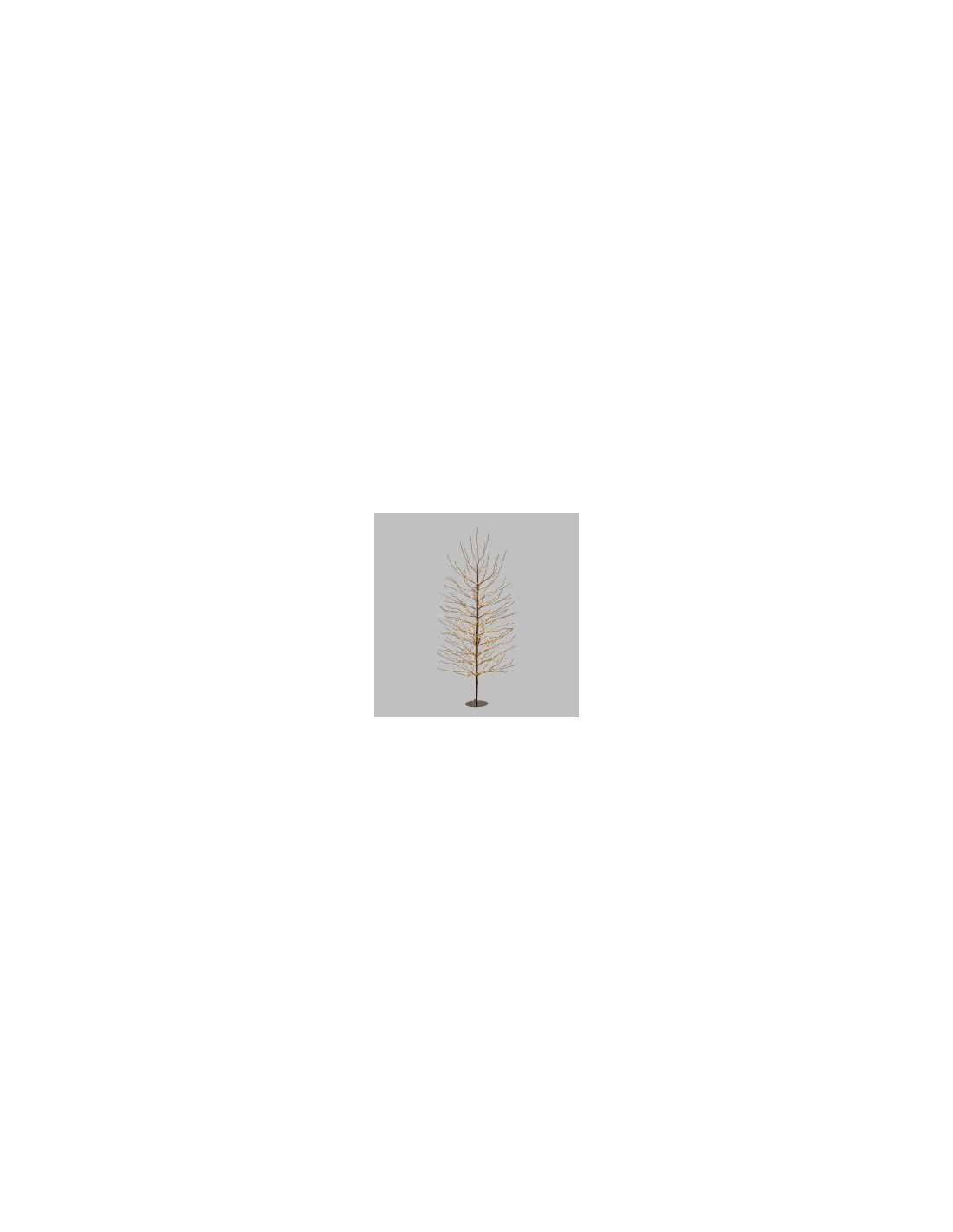 Albero Ramo Tiglio Marrone 200cm con 1120 MicroLED FlashLED, IP44, Base in Metallo, Rami Modellabili