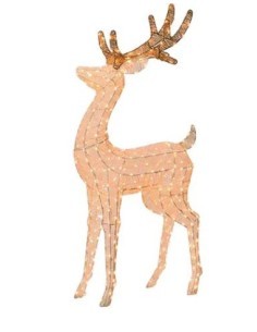 Renna di Natale 3D H160cm: La Magia di Natale con 380 LED