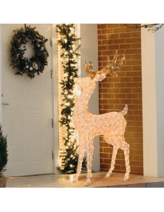 Renna di Natale 3D H160cm: La Magia di Natale con 380 LED