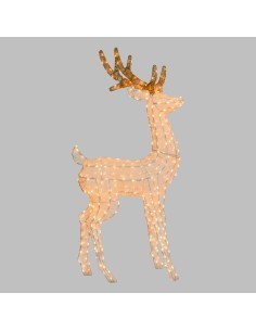 Renna di Natale 3D H160cm: La Magia di Natale con 380 LED