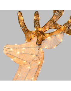 Renna di Natale 3D H160cm: La Magia di Natale con 380 LED