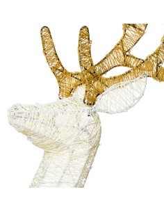 Renna di Natale 3D H160cm: La Magia di Natale con 380 LED